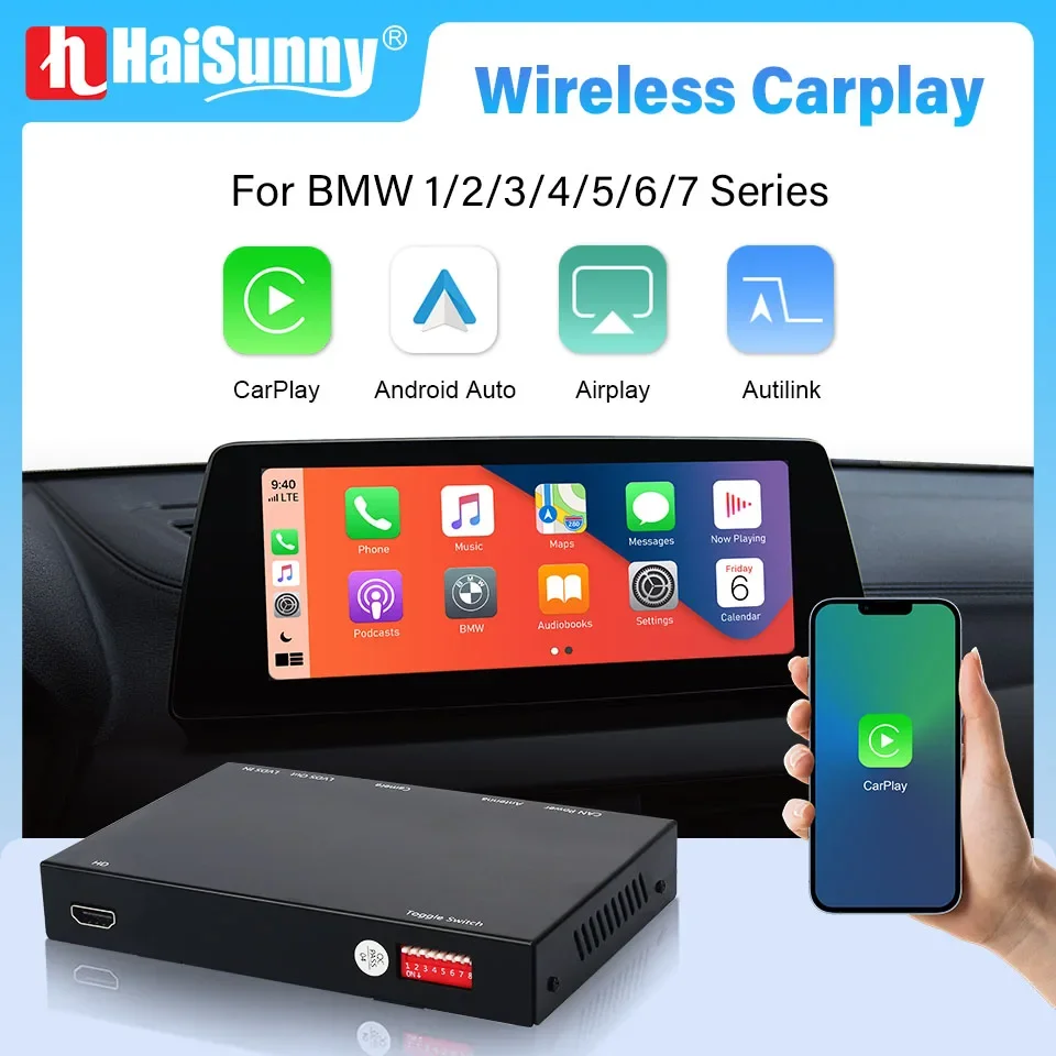 Wireless Carplay Adapter For BMW NBT F10 F20 F25 F30 1 2 3 4 5 6 7 Series X1 X3 X4 X5 X6 Android Auto Retrofit Interface