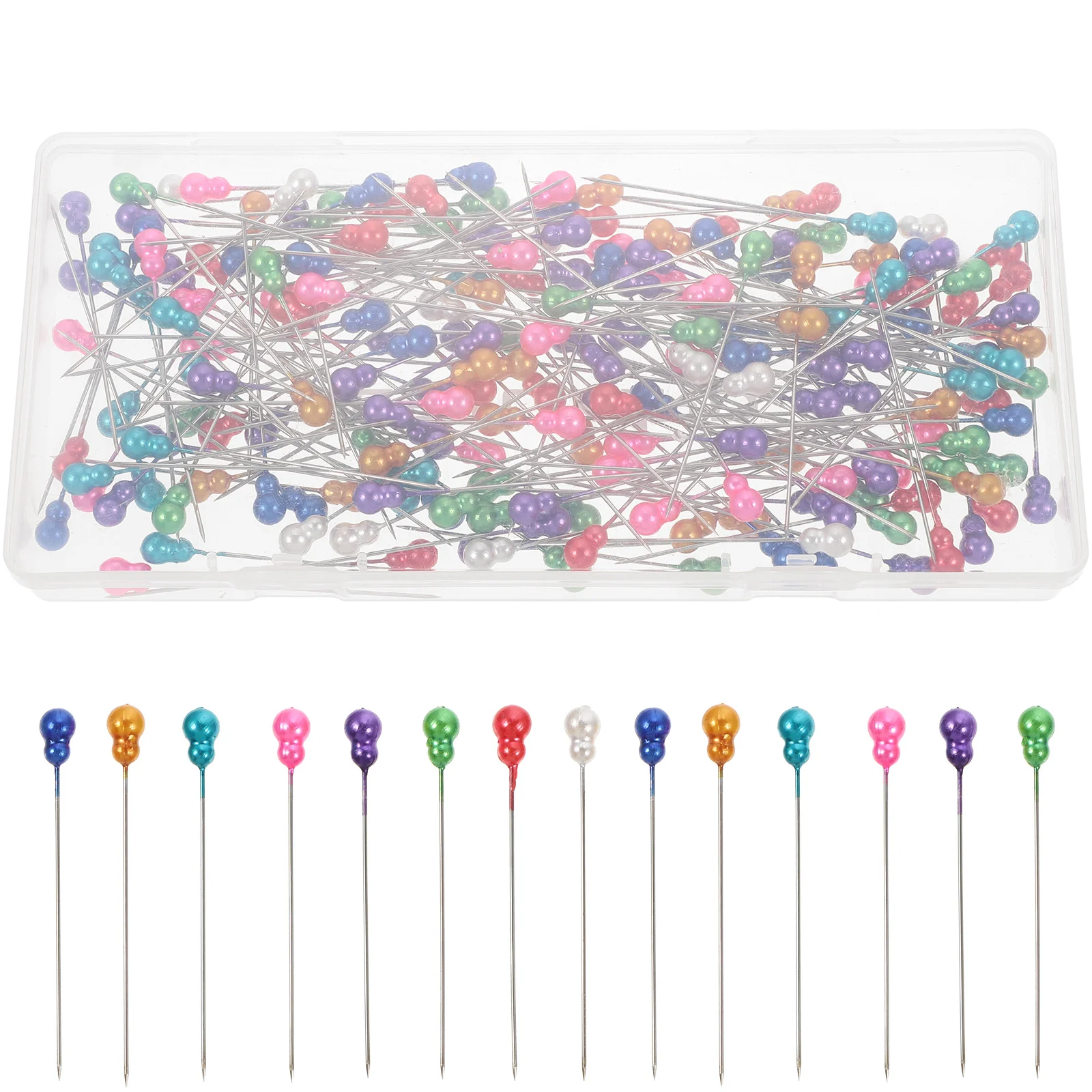 

200pcs Diy Decoration Pins For Home Sewing Cute Straight Pearl Head Push Pins Wedding Crafts Fabric Quilting Reusable Stick