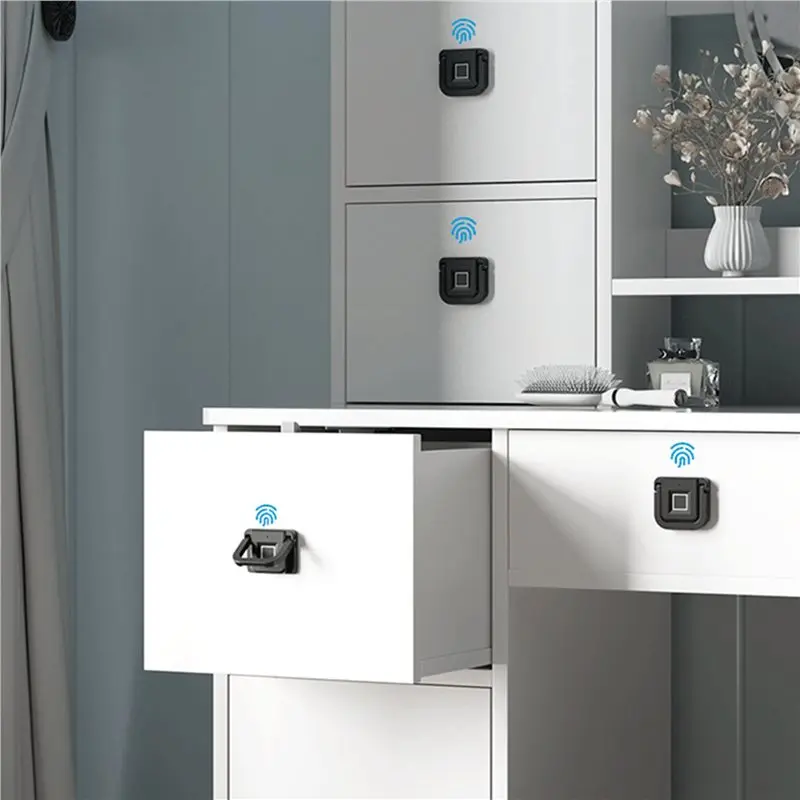 【MUST-HAVE】2X Smart Drawer Fingerprint Lock Fingerprint Lock Home Locker Lock Office Furniture Electronic Cabinet Lock Bedside L