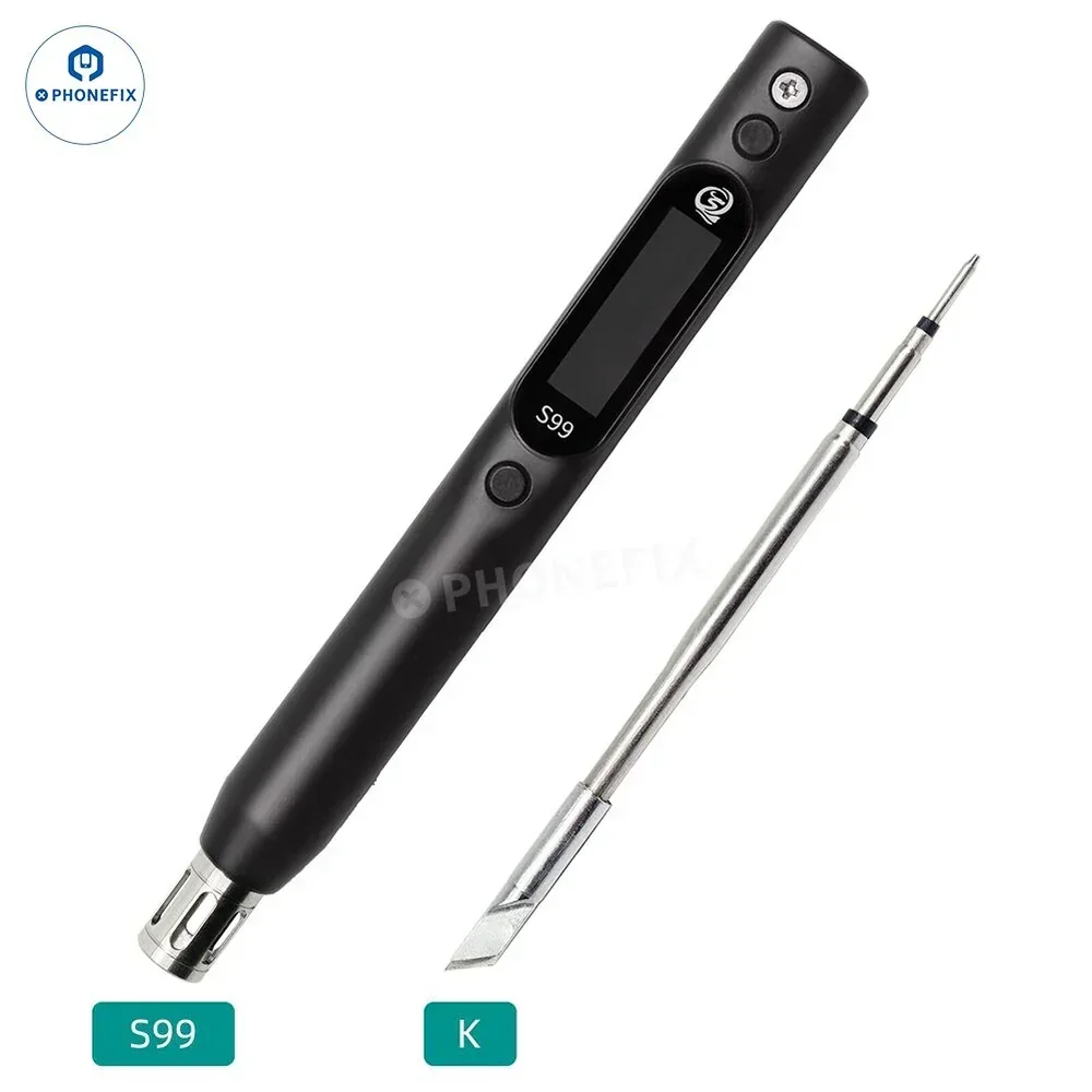 Saldatore elettrico portatile S99 S60 con kit adattatore compatibile con punta C245 C210 per strumenti di riparazione penna per saldatura PCB telefono