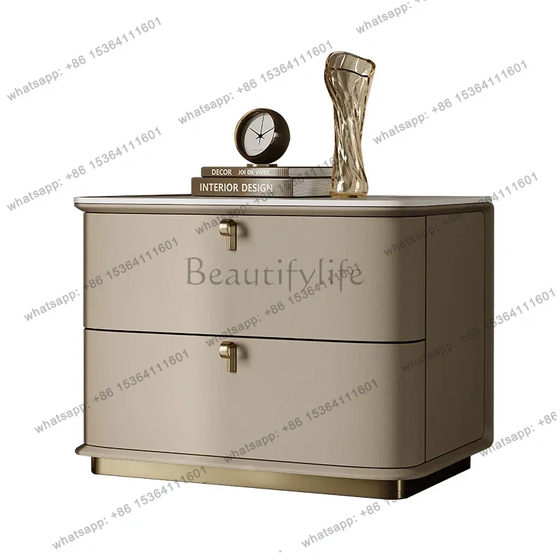 Nightstand European Italian Aesthetic Luxury Bedside Table Trendy Nordic Comodas De Quarto Bedroom Furniture