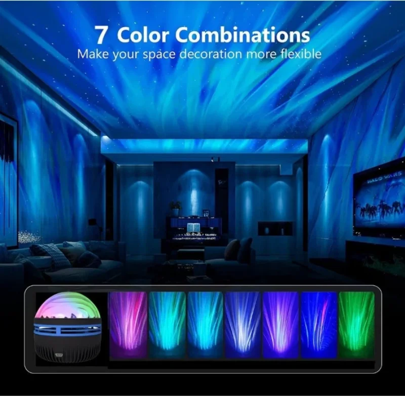 المحمولة USB قابلة للشحن LED الضوء المحيط متعدد الألوان أضواء المسرح لرحلات التخييم جمعات الأنشطة الخارجية ديكور #4