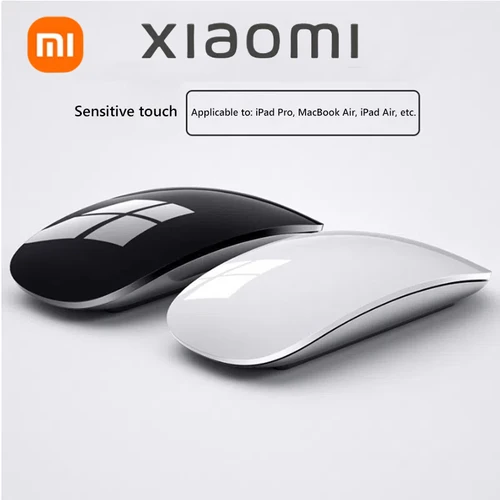 Xiaomi-ratón inalámbrico con Bluetooth para ordenador, Mouse mágico de modo Dual, silencioso, recargable, táctil, ergonómico, delgado, para Apple Macbook Air