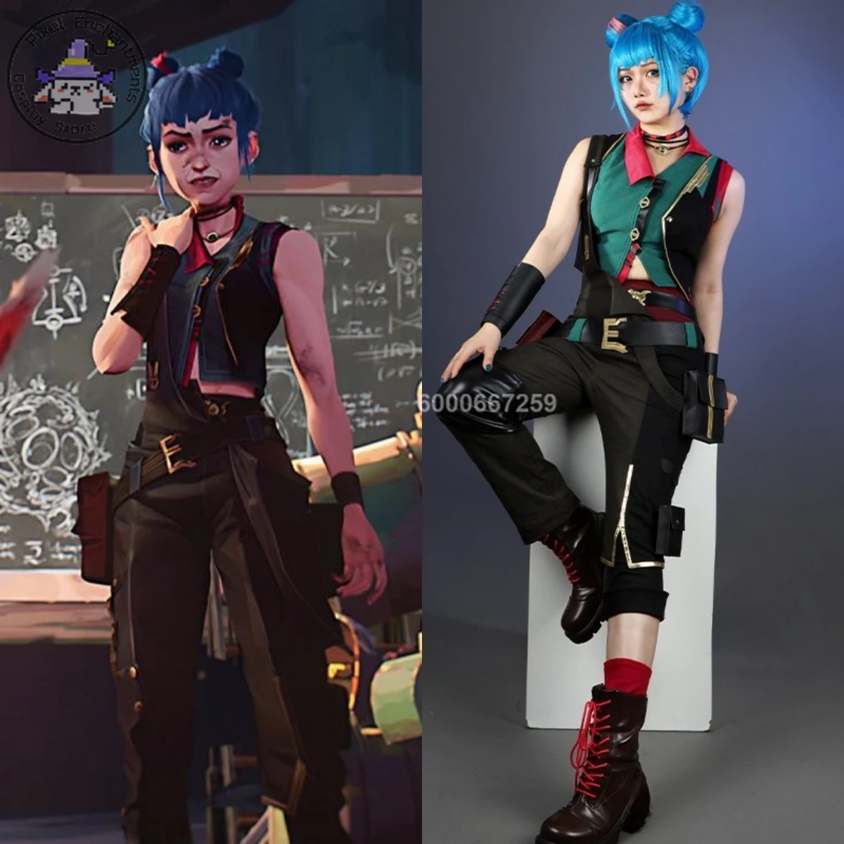 

League of Legends Arcane Season 2 Powder Overalls Cosplay Costume Anime-style Games Full Anime Outfit Collection Game-licensed