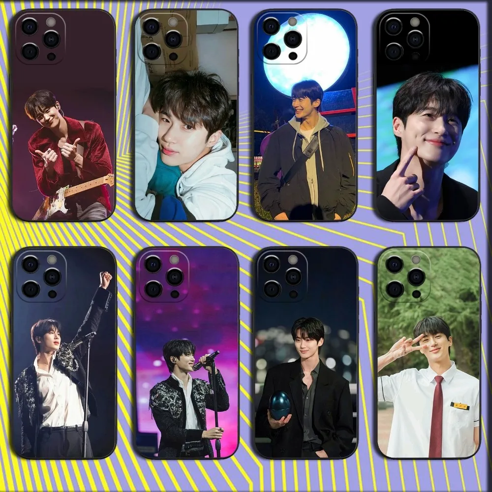 Actor B-Byeon Woo Seok Phone Case For iPhone 16,15,14,13,12,11,Pro,X,XS,Max,XR,Plus,Mini Soft Black Cover