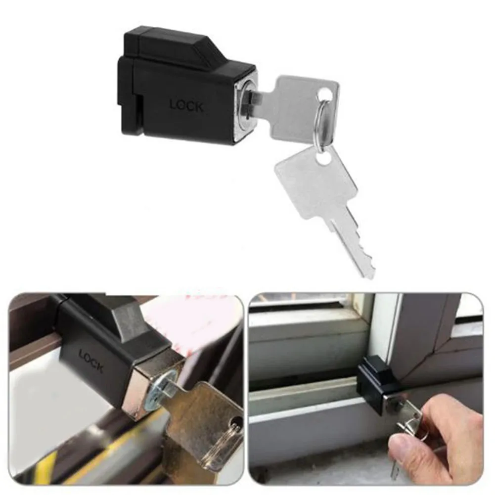 

Sliding Window Safety Locks Door Lock With Key Prevent Falls And Enhance Home Security Dual Key System 4×3.2cm