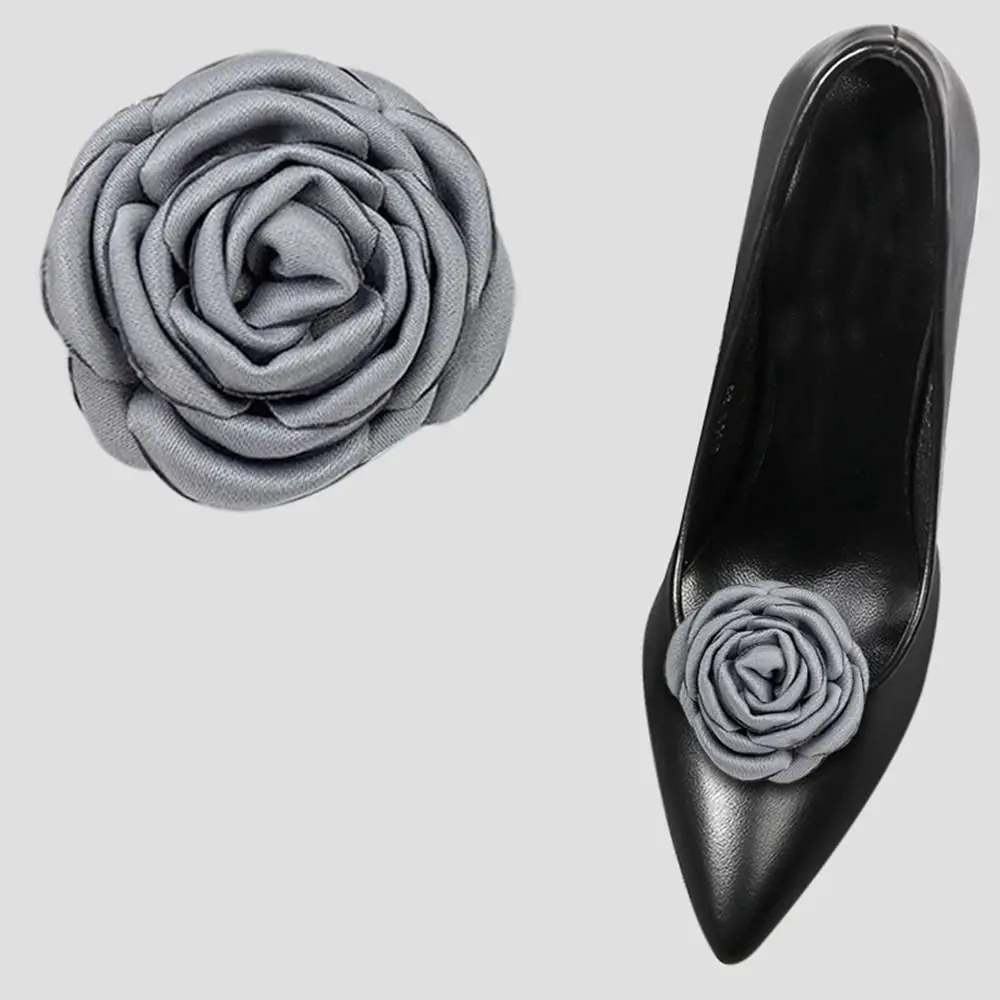 2 قطعة إكسسوارات عالية الكعب للنساء مشبك حذاء العروس زهرة ناعمة مشبك ساحر زينة الأحذية