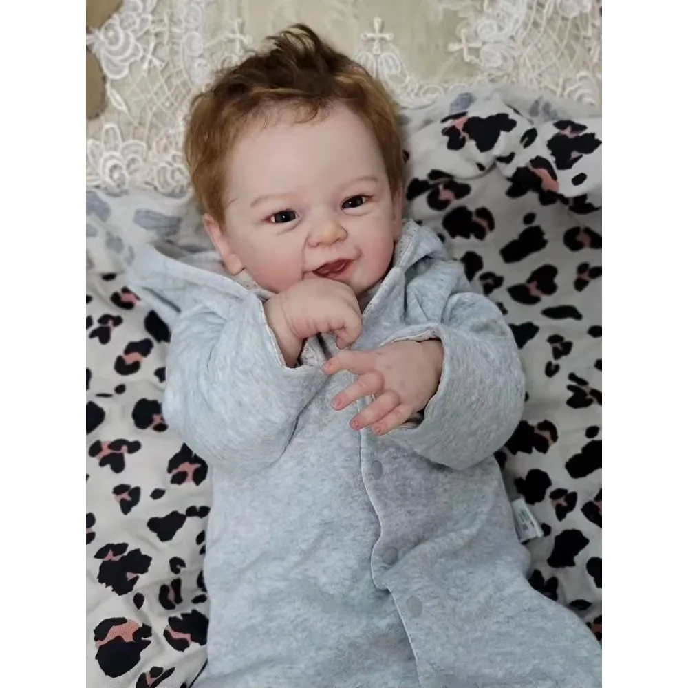 

52 см кукла реборн Феникс мягкая приятная реалистичная новорожденная мальчик художественная кукла ручной работы ручная роспись 3D тон кожи muñeca reborn