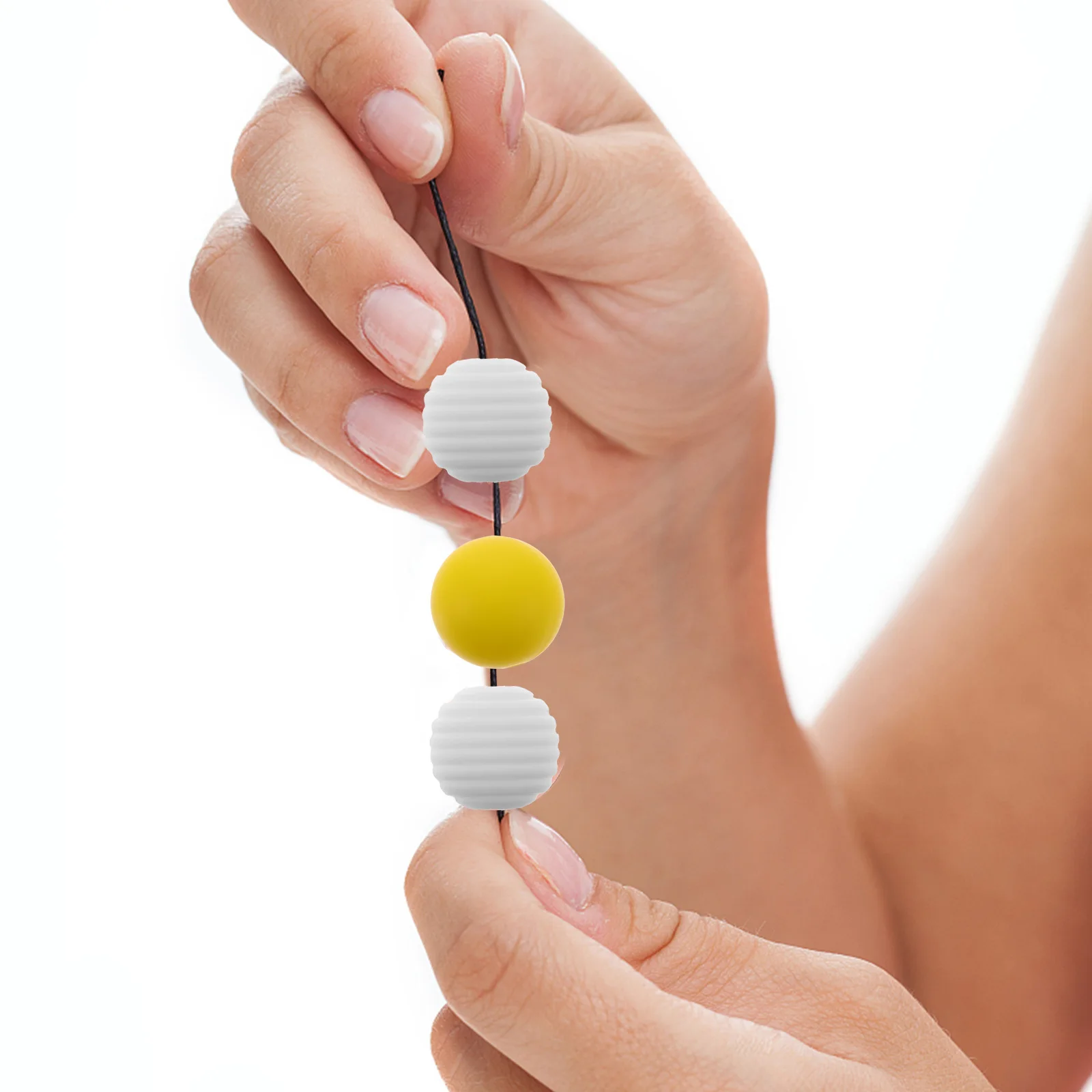 

70Pcs Silicone Round Beads Loose Beads for DIY Jewelry Making Pacifier Chains Teether Chains Craft Supplies Spacer Bead