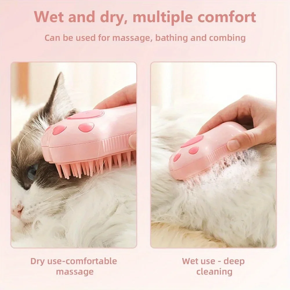 Steam Cat Brush,3in1 Spray  for Massage,  Cat Grooming Brush for Removing Knots and Loose Hair минимойка  청소기