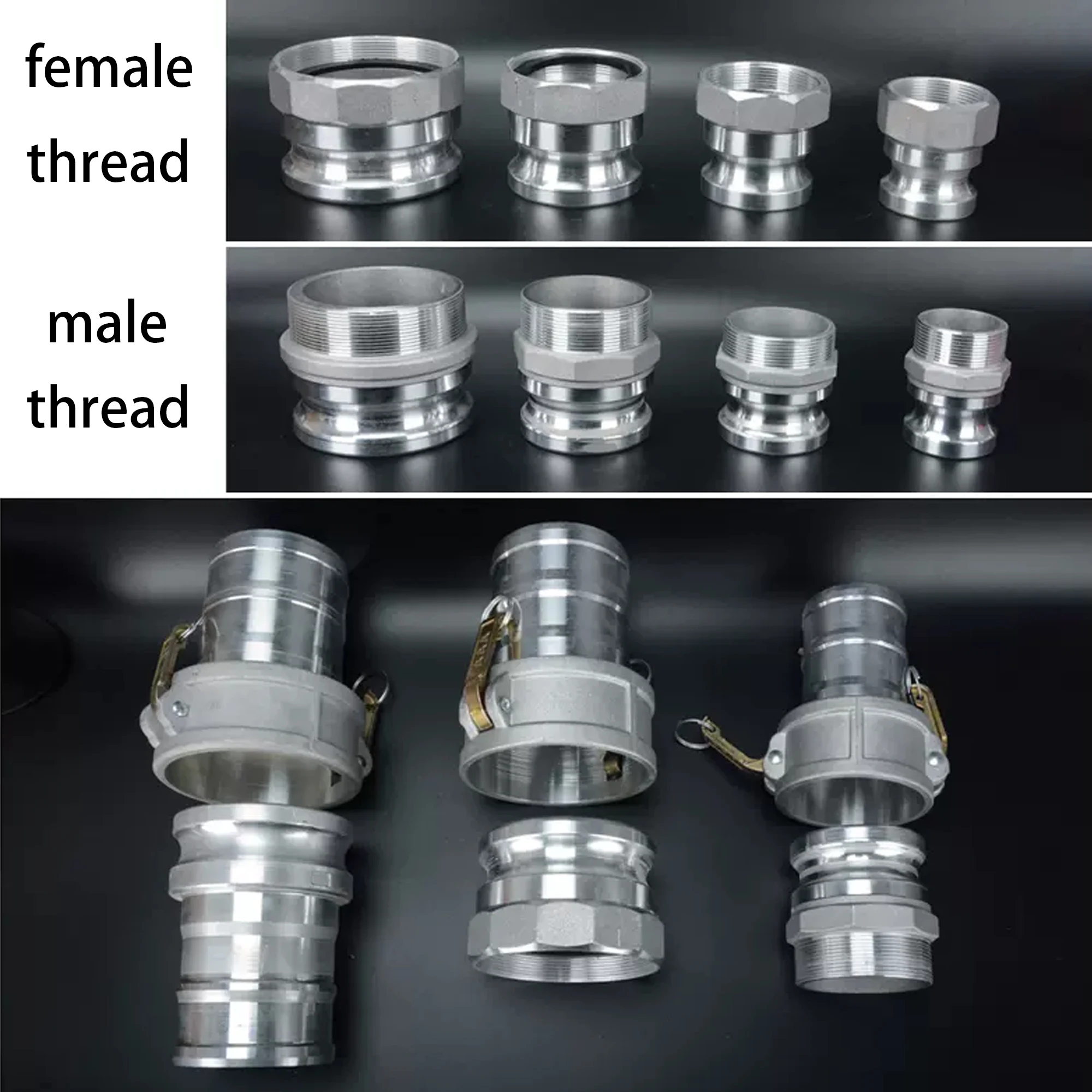 Nova chegada de alta qualidade conexão rápida alumínio 2 Polegada tipo f layflat acoplamento mangueira para sistema irrigação agrícola