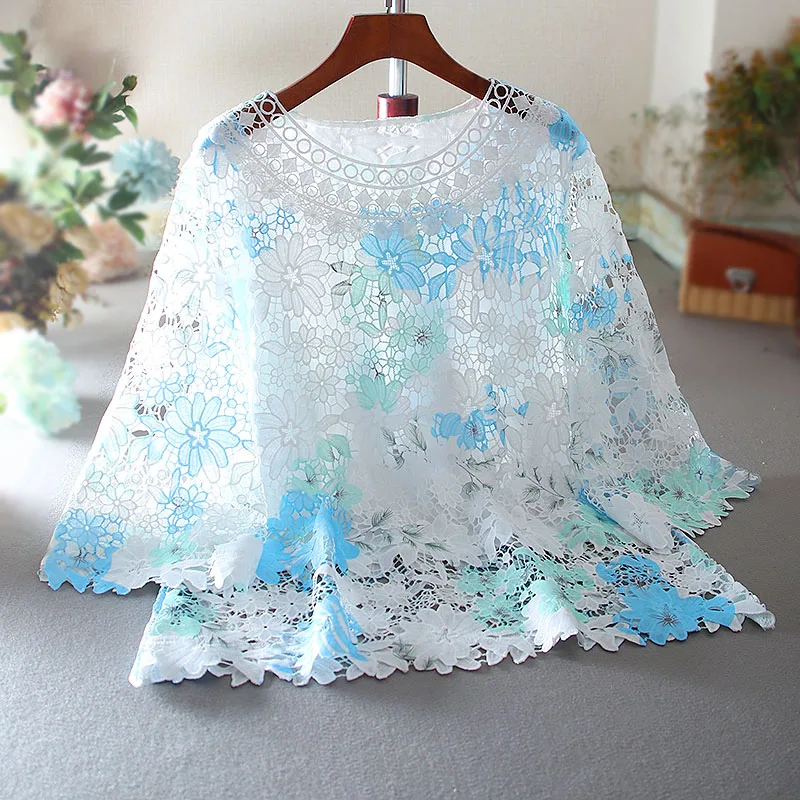 Summer Sweet Lace Shirt Hollow-out Elegant Loose Casual Socialite Sense of Design Shirt Women's Top Pullover Blusas Femme 2024