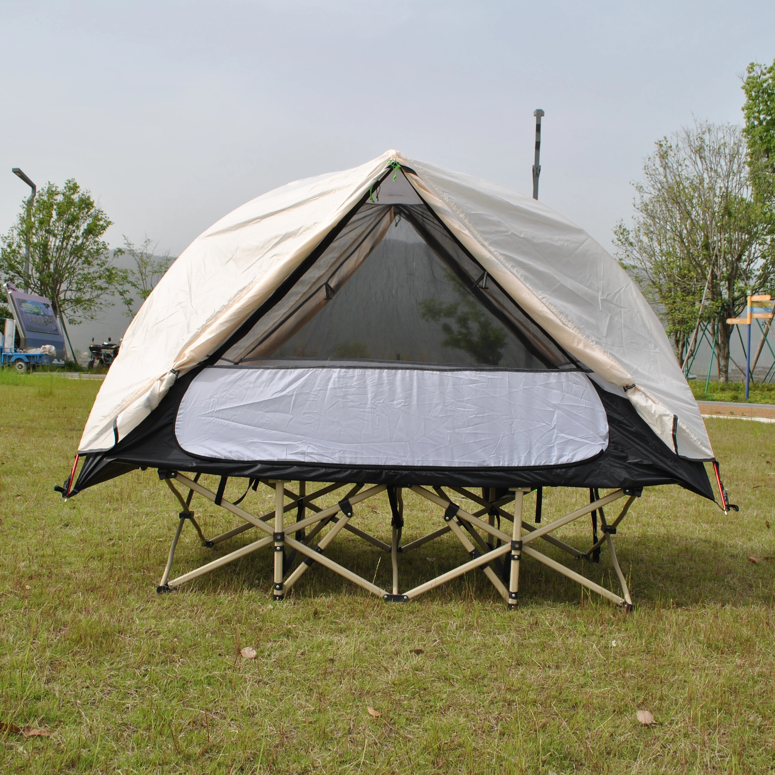 

1-местная палатка для кемпинга, туристическая палатка, водонепроницаемая и ветрозащитная, сверхлегкая палатка, легкая палатка для кроватки, не включает кровать