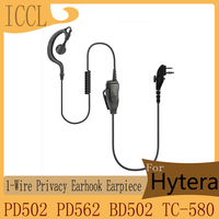 1-Wire Privacy Earhook Earpiece and Mic,Surveillance Headset for HYT Hytera PD502 PD562 BD502 and TC-580 Two Way Radios