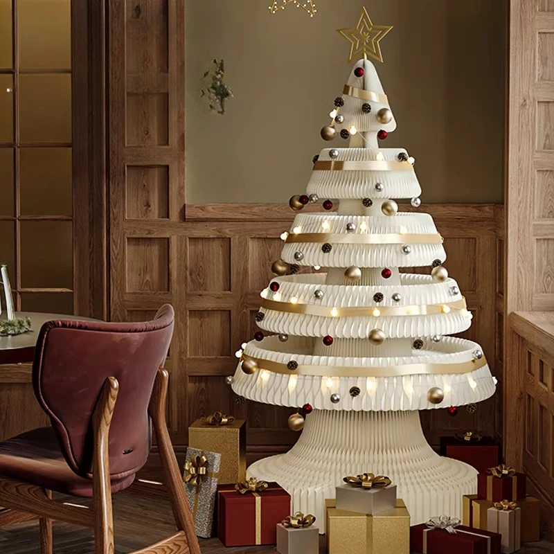 Christmas tree folding environmentally friendly decorations, shopping mall decoration, outdoor living room, home folding jewelry
