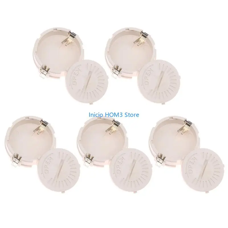 A5YD CR2450 Coin Cell Holder With Cover 2 Pin BS2450-4 For Button Cell Holder