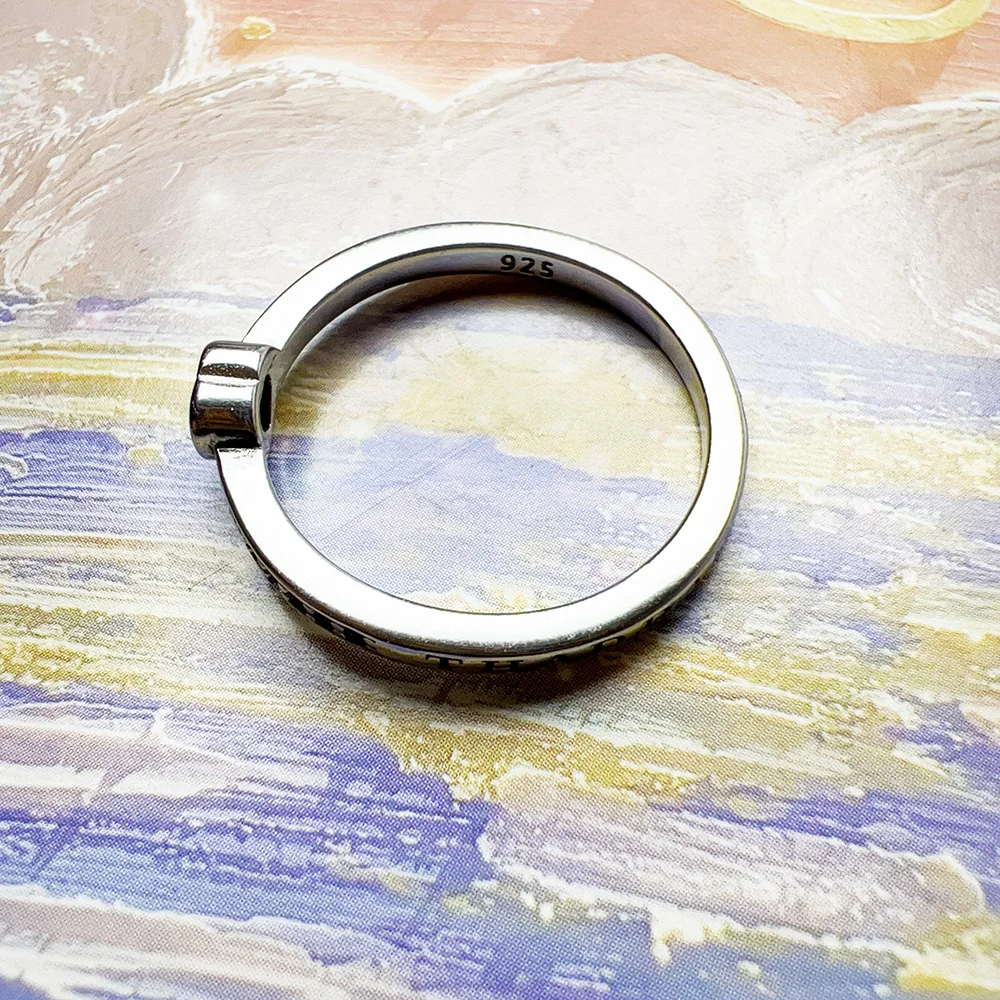 خاتم سوليتير على شكل قلب وردي على الطراز الأوروبي مجوهرات رومانسية راقية للنساء هدية حب جديدة في الفضة الإسترليني عيار 925 الحقيقية