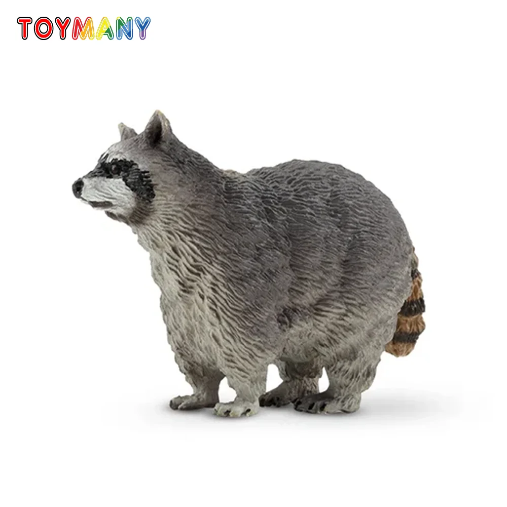 

Toymany Simulation Raccoon Wildlife Animal Model Toy Mini Figures Dolls Action Figurines Toys for Children Gift Cake Decoration