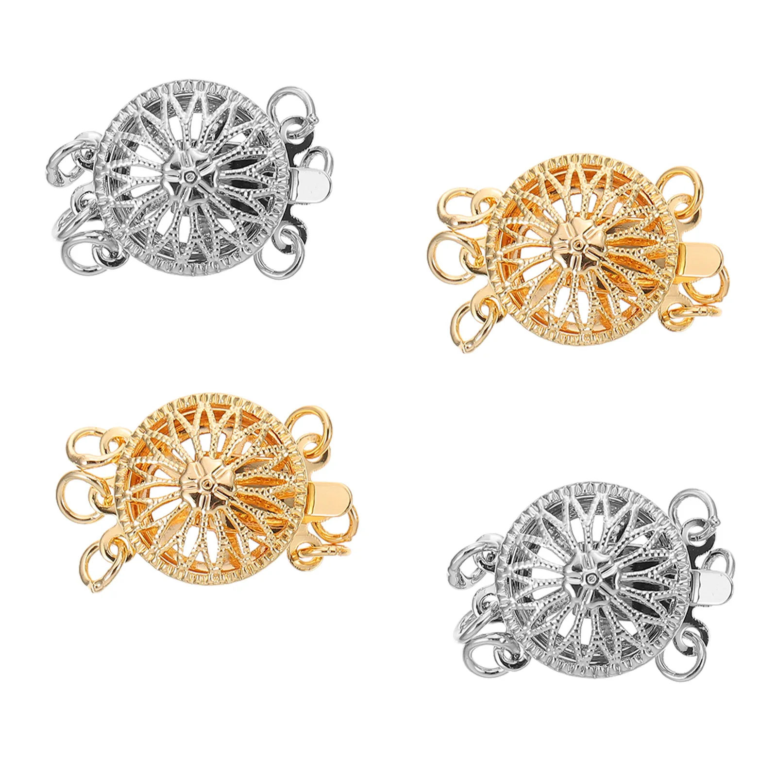 

Набор из 4-х соединителей с жемчужными застежками в благородном дизайне для многослойных ожерелий, браслетов, цепочек для свитеров, изготовления ювелирных изделий, аксессуары для рукоделия