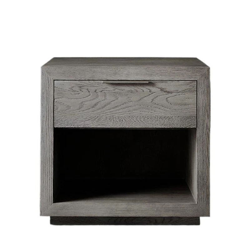 

American RH original single French rural retro solid wood bedroom bedside table modern simple edge