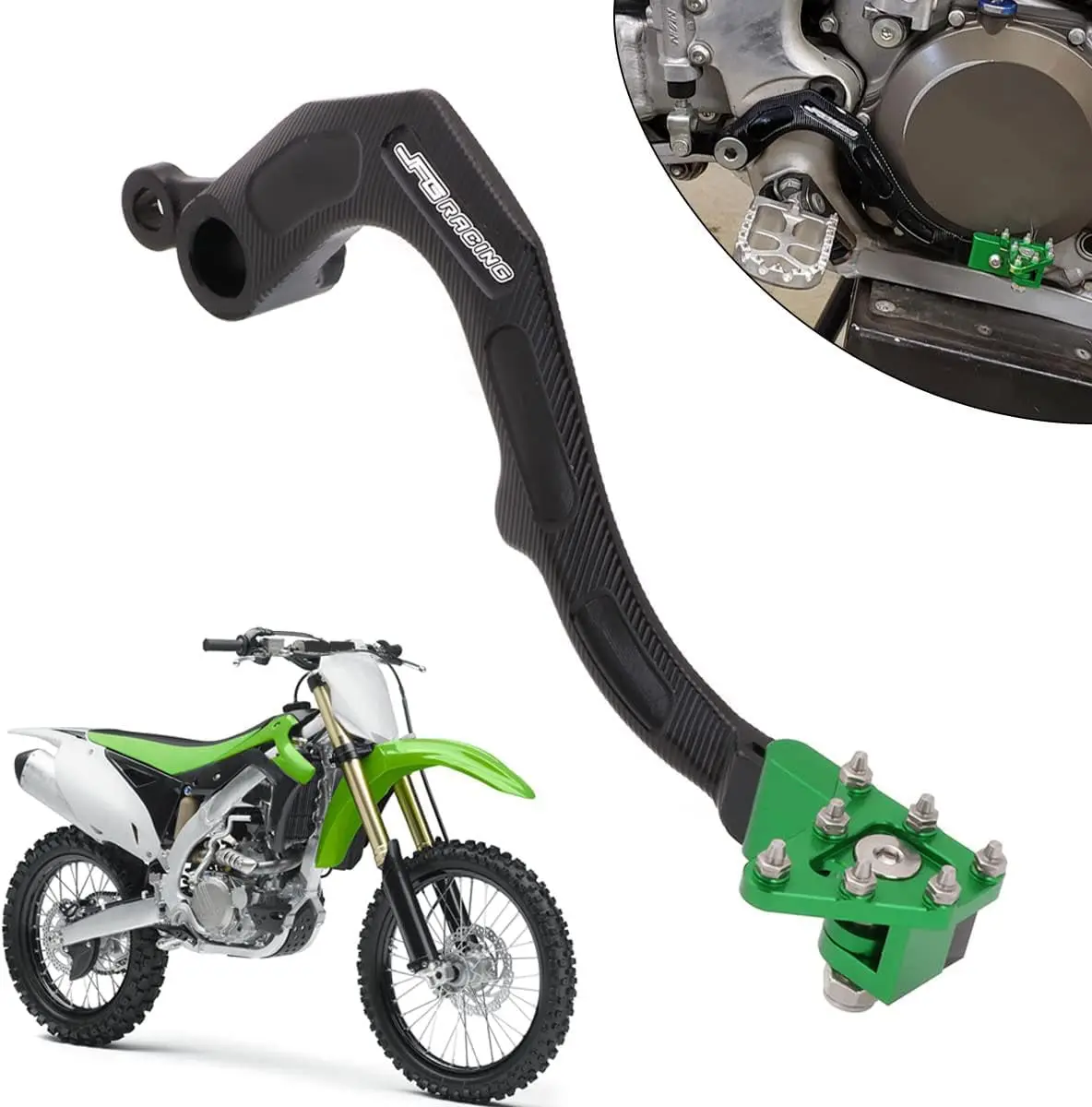 

Motorcycle Rear Brake Pedal Foot Lever for KX450F 2006-2018 KX450 2019-2024 KLX450R 2008-2019 Dirt Bike - Green