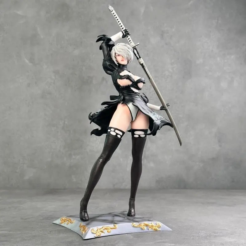 

MECH-AEON Angel NieR Goddess 2B Anime Figure Collectible Double-Headed Action Figure Doll Ornament for Decorations Toys