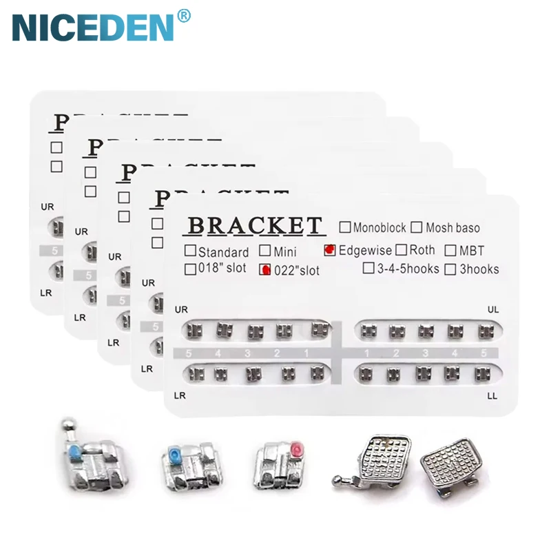 Niceden Dental Brackets Orthodontic Braces Plus Metal Mini Standard Hooks 345 Dental Metal Bracket Brace