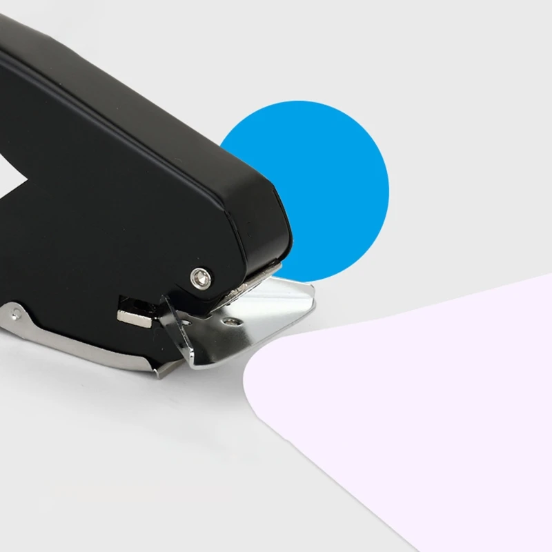 Metal 5mm Round Hole Business Credit Card Photo Paper Rounder Puncher Plier Cutter Tool