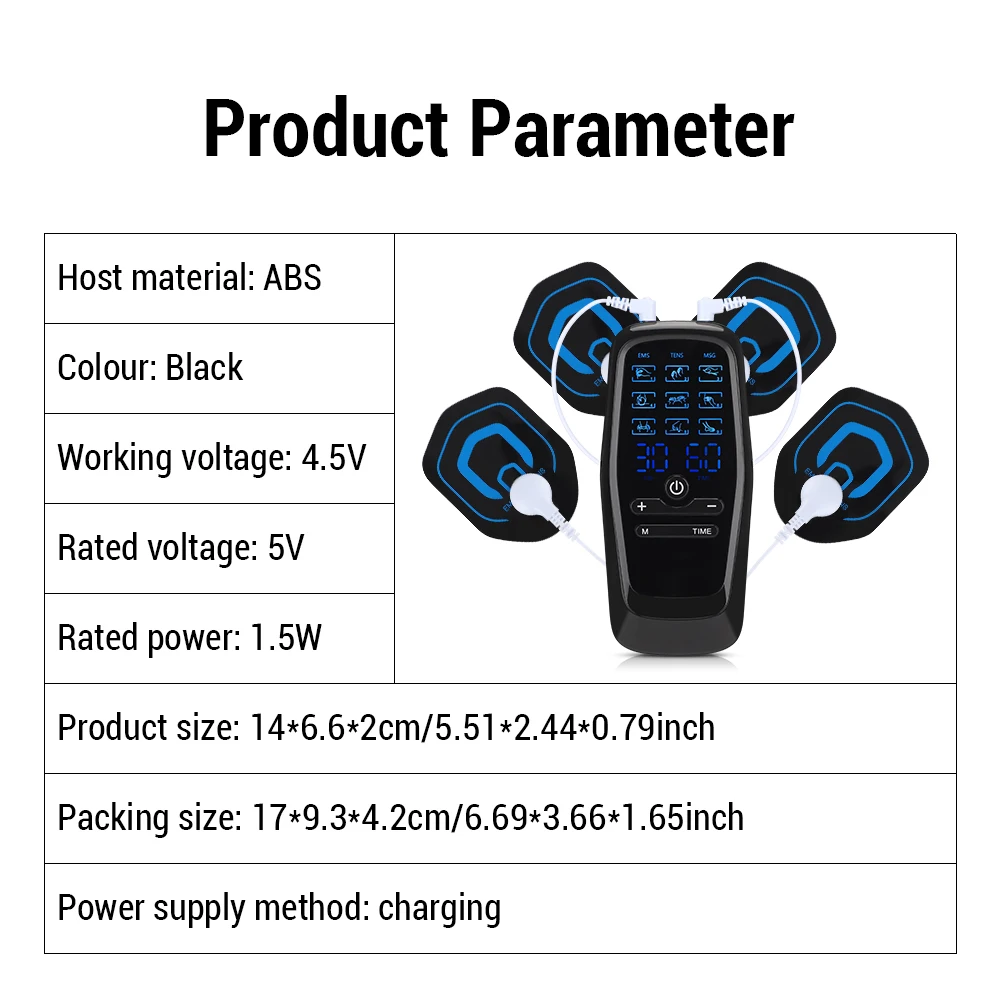 Elektrische EMS Akupunktur Körper Massage Physiotherapie Zehn Muskel Stimulator Therapie Abnehmen Maschine Elektro Stimulator 10 Pads – Detail 11