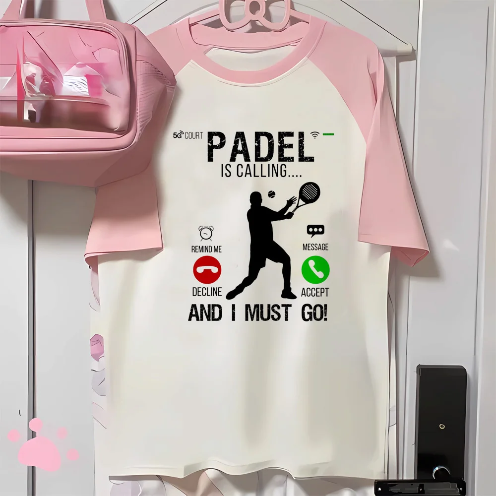 Padel t-shirts women blend quick dry harajuku t-shirts female designer manga clothing