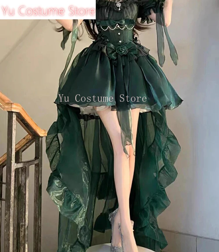 

Fairy Princess Party Dresses Sweet Pearl Bow Women's Off Shoulder Lolita Suspender Fluffy Flower Wedding Halloween Dress 2025