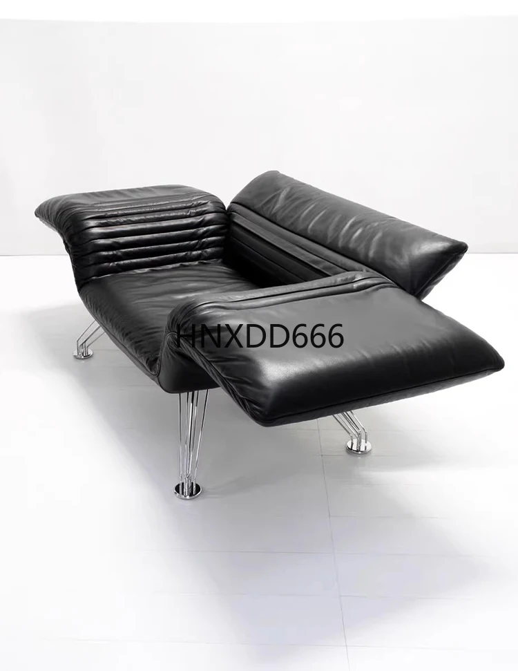 

Single sofa chair leather living room light luxury folding leisure chair