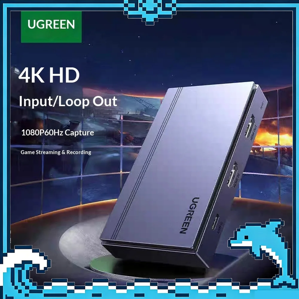 UGREEN CM410 HDMI Video Capture Card 4K HD USB for Camera DSLR Phone Game Console Streaming