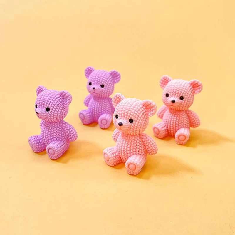 Mini Bear Doll Ornaments Moss Micro Landscape Plant Lovely Animals Home Decoration Accessories Fairy Garden Figurine