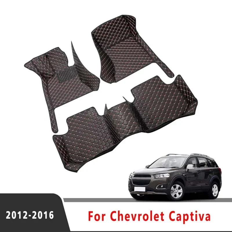 Car Floor Mats For Chevrolet Captiva 2017 2016 2015 2014 2013 2012 (5 Seater)  Auto Interior Accessories Waterproof Carpets Rugs