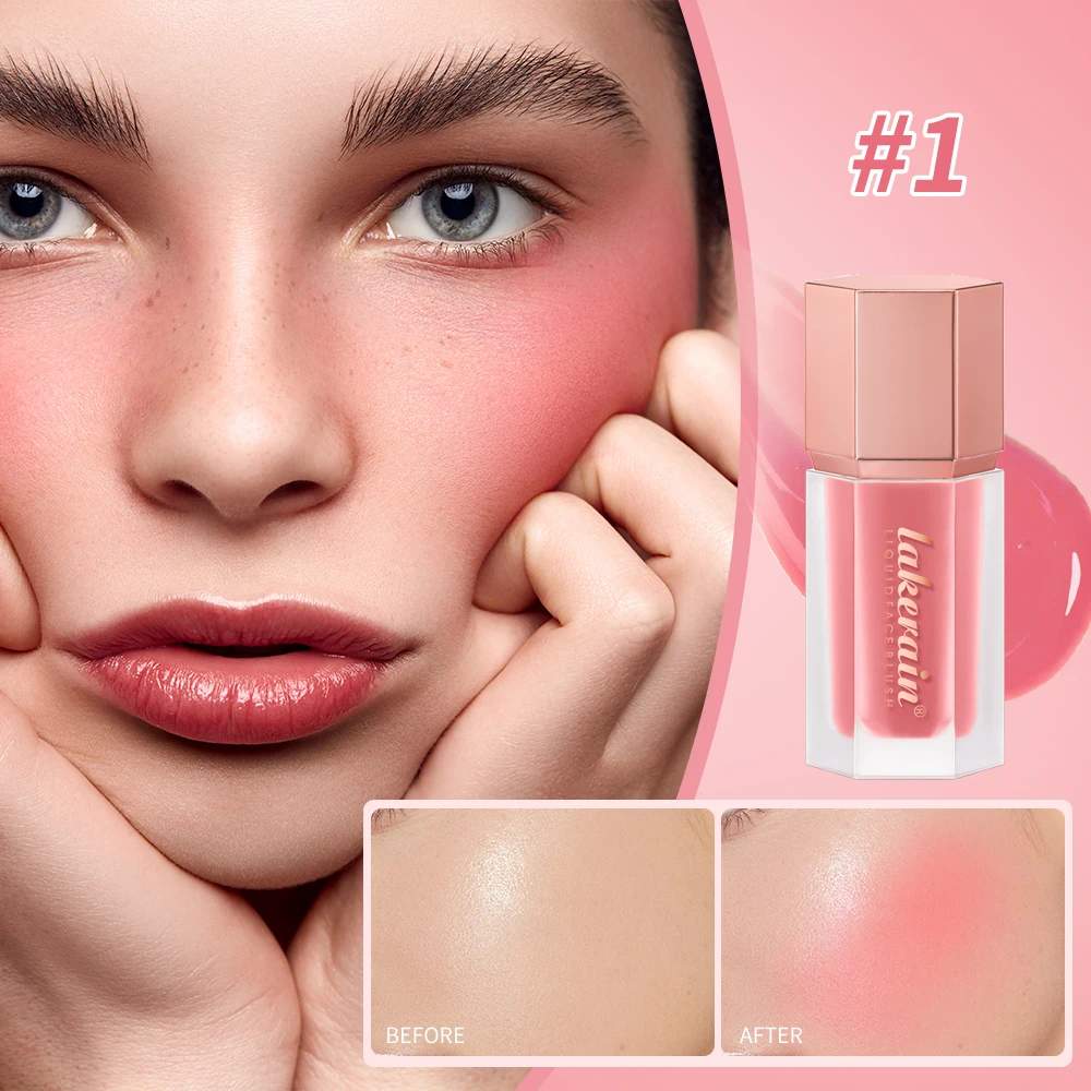 New Facial Liquid Cheek Blush con spugna nutriente Blush Cream Waterproof multiuso Eyes lips Makeup Blush Stick Cosmetics