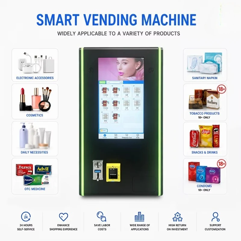 Condom Mini Sticker Vending Machine Small Wall Mounted Coin Operated Commercial Automatic Self-Service