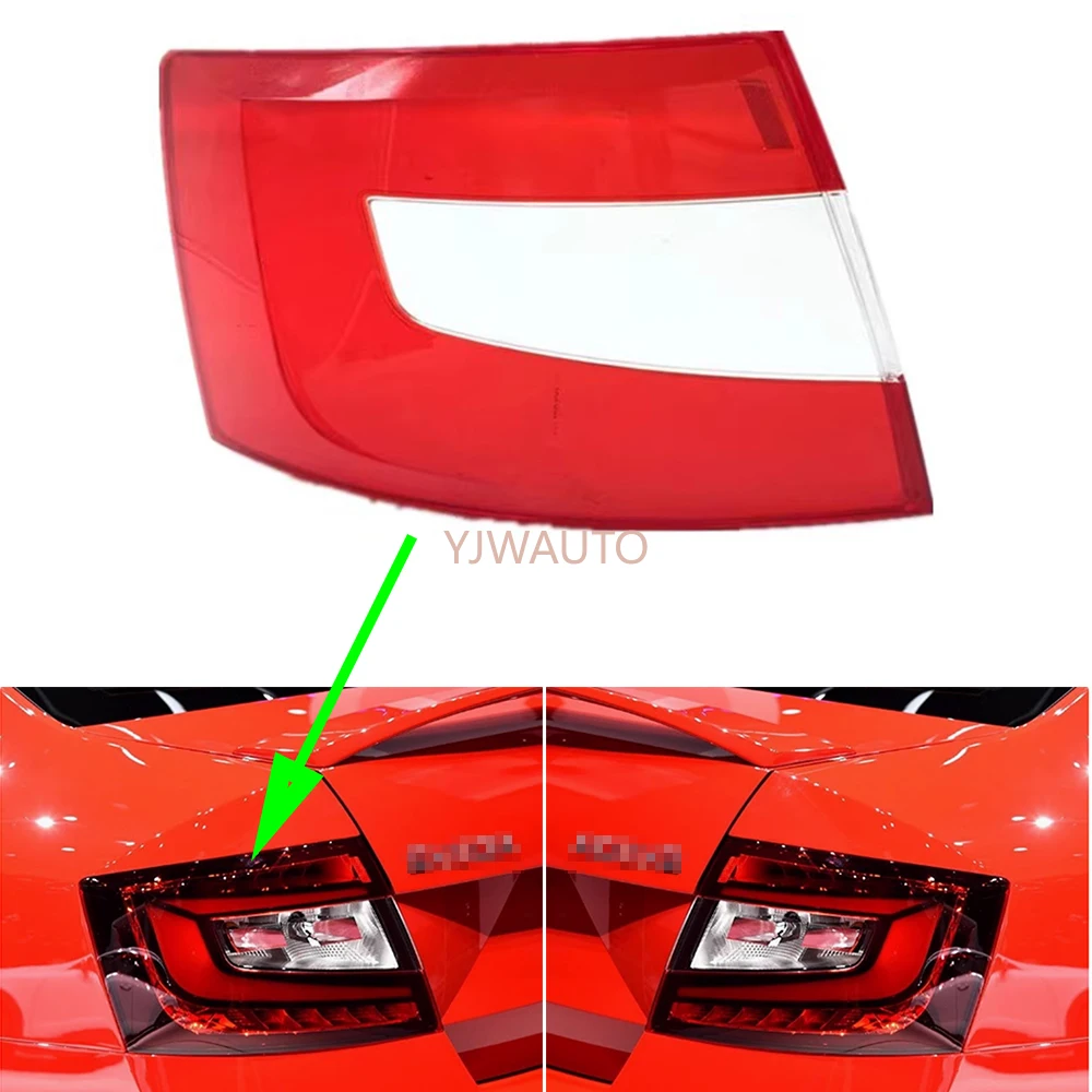 

For Skoda Octavia 2015 2016 2017 Taillight Cover Car Taillamp Lens Glass Replacement Rear Lampshade Brakelights Shell