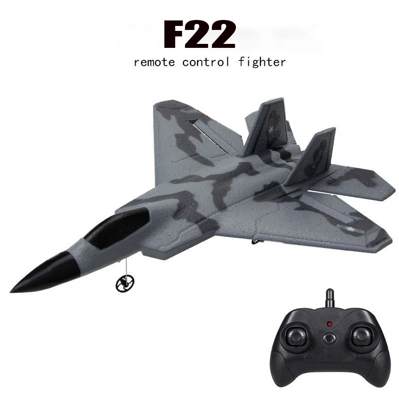 Toys RC Plane Model Remote Control F22 Airplane 2.4G Fighter Craft Glider Hobby Gifts Children Led Electric Rc Planes For Adults