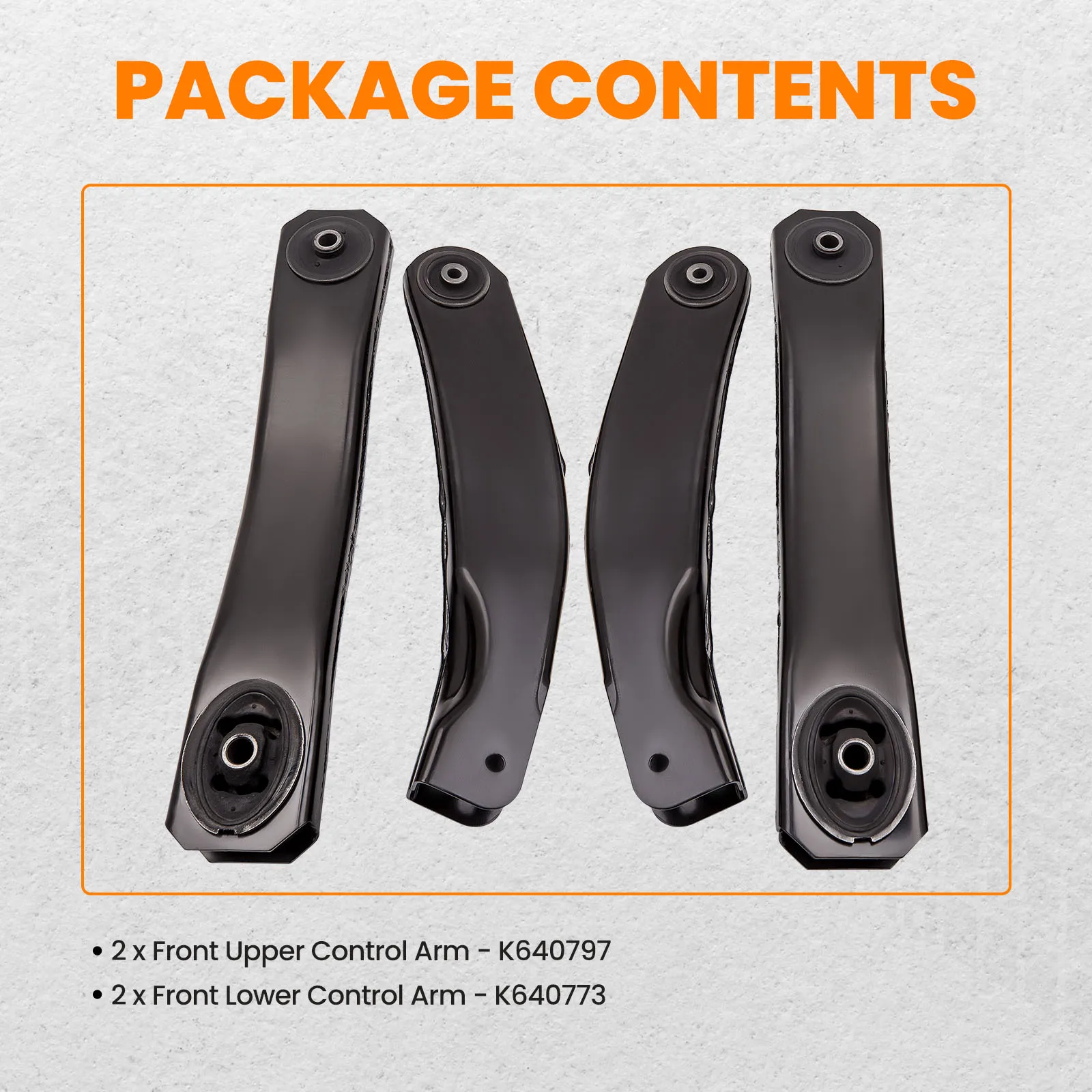 Front Upper + Lower Control Arm Assembly for Jeep Grand Cherokee 1999-2004 Suspension Kit