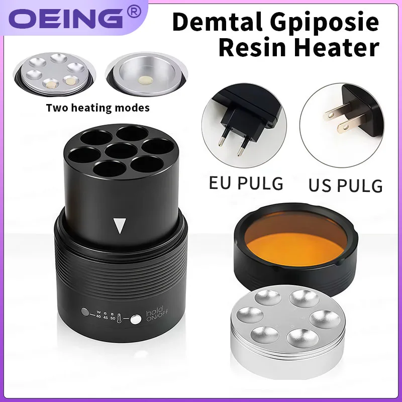1Set Dental Resin Heater AR Heater Dentist Material Warmer Dental Composite Heater Warm 40/45/50℃ Temperature Adjustable