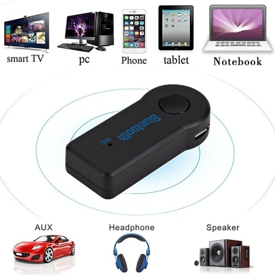 Adattatore trasmettitore ricevitore Bluetooth 5.0 Wireless 2 in 1 Jack da 3.5mm per musica per auto Audio Aux A2dp ricevitore per cuffie vivavoce