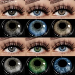 EYESHARE 1Pair Fashion Makeup Beauty Contacts Lenses Soft Yearly Green Contacts Eyes Color Lenses Colored lenses