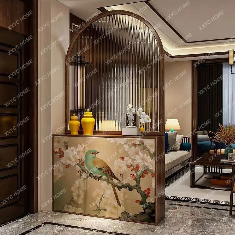 

Средневековый шкаф-перегородка из массива дерева для прихожей/обувницы