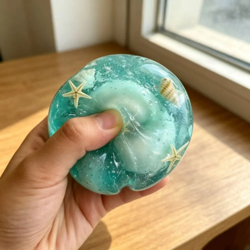 Ocean Crispy Squishy Ball Shapable Satisfying Sound Wax Crunchy Squishy Non-bounce Pinch Sensory Fidget Ball Children Gifts