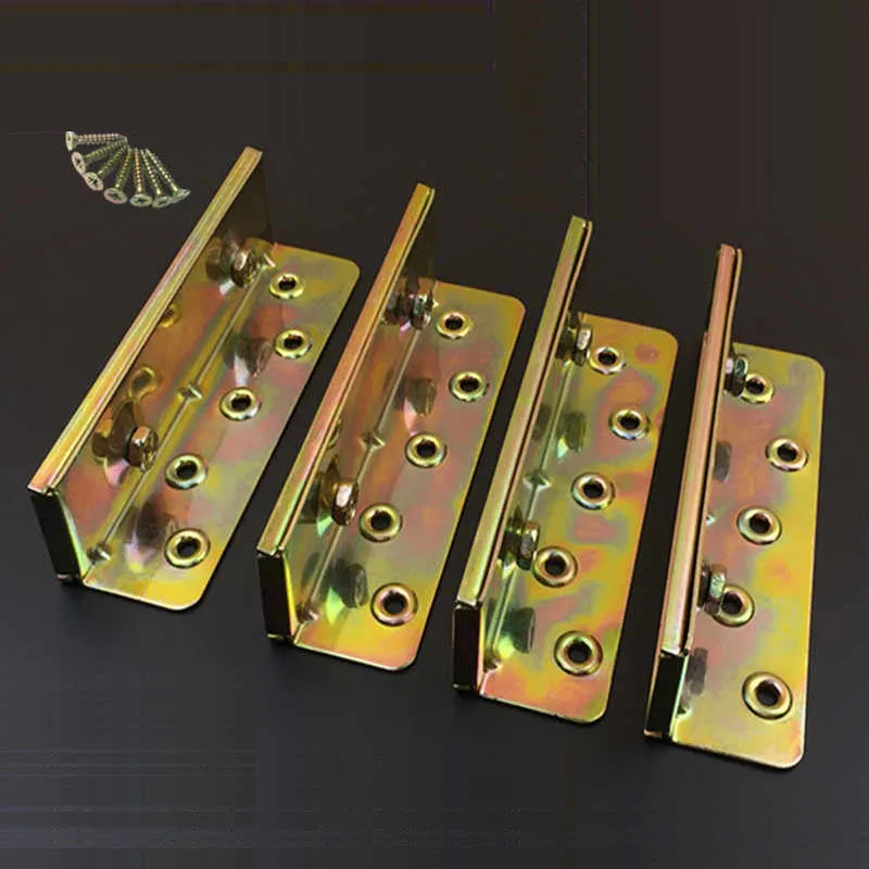 

Furniture Hardware Bed Hinges Latch Buckle Cabinet Invisible Bed Heavy-Duty Hook Connecting Hanging Buckle Bed Close Hinge