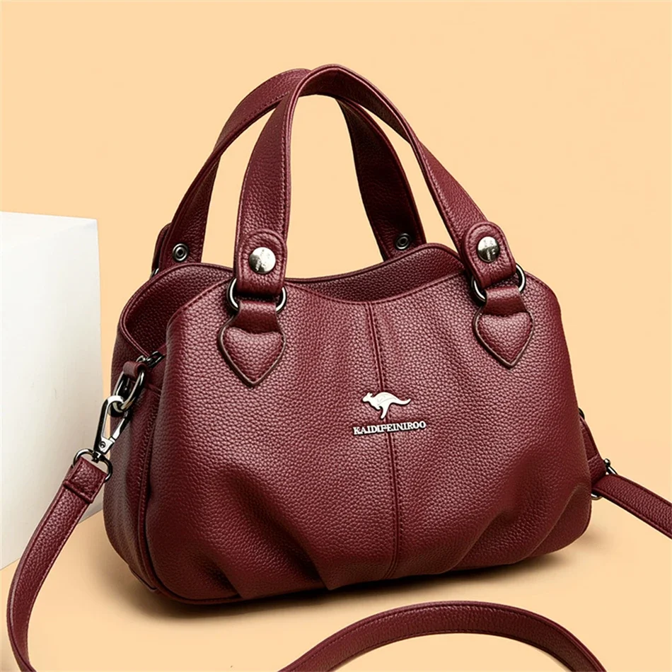 3 Layers Large Capacity Ladies Handbags Pu Leather Messenger Sac Designer High Quality Shoulder Crossbody Shopper Bag for Women