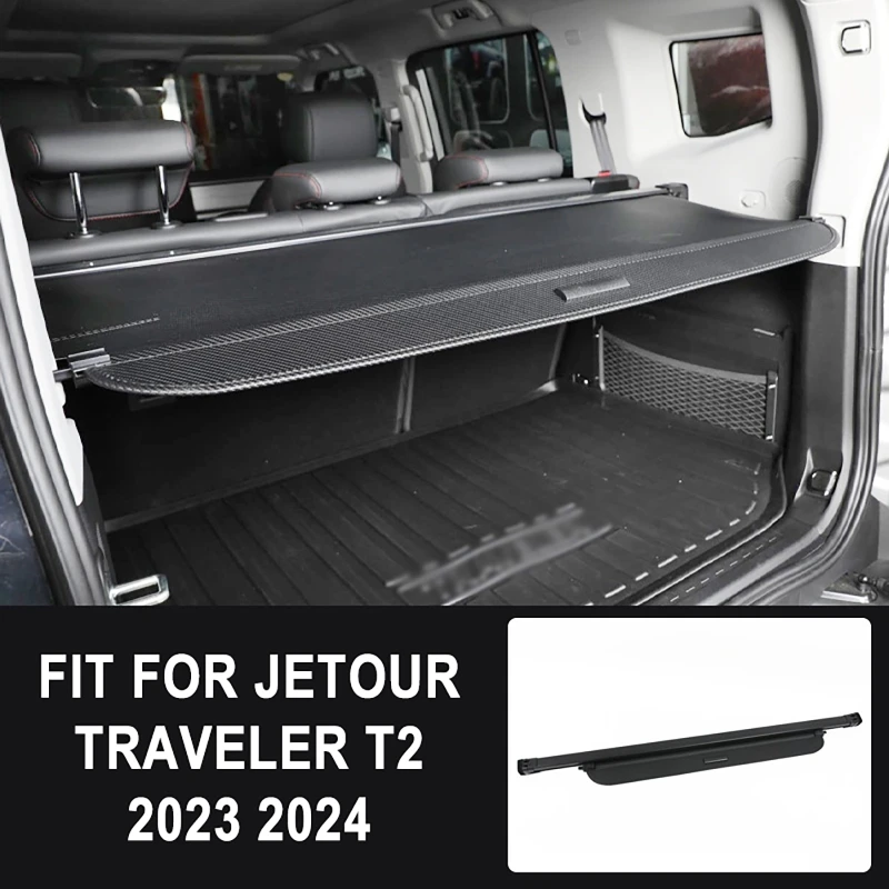 

Car Rear Trunk Cargo Cover Canvas Retractable Curtain Tail Box Storage Board for JETOUR Traveler T2 2023 2024