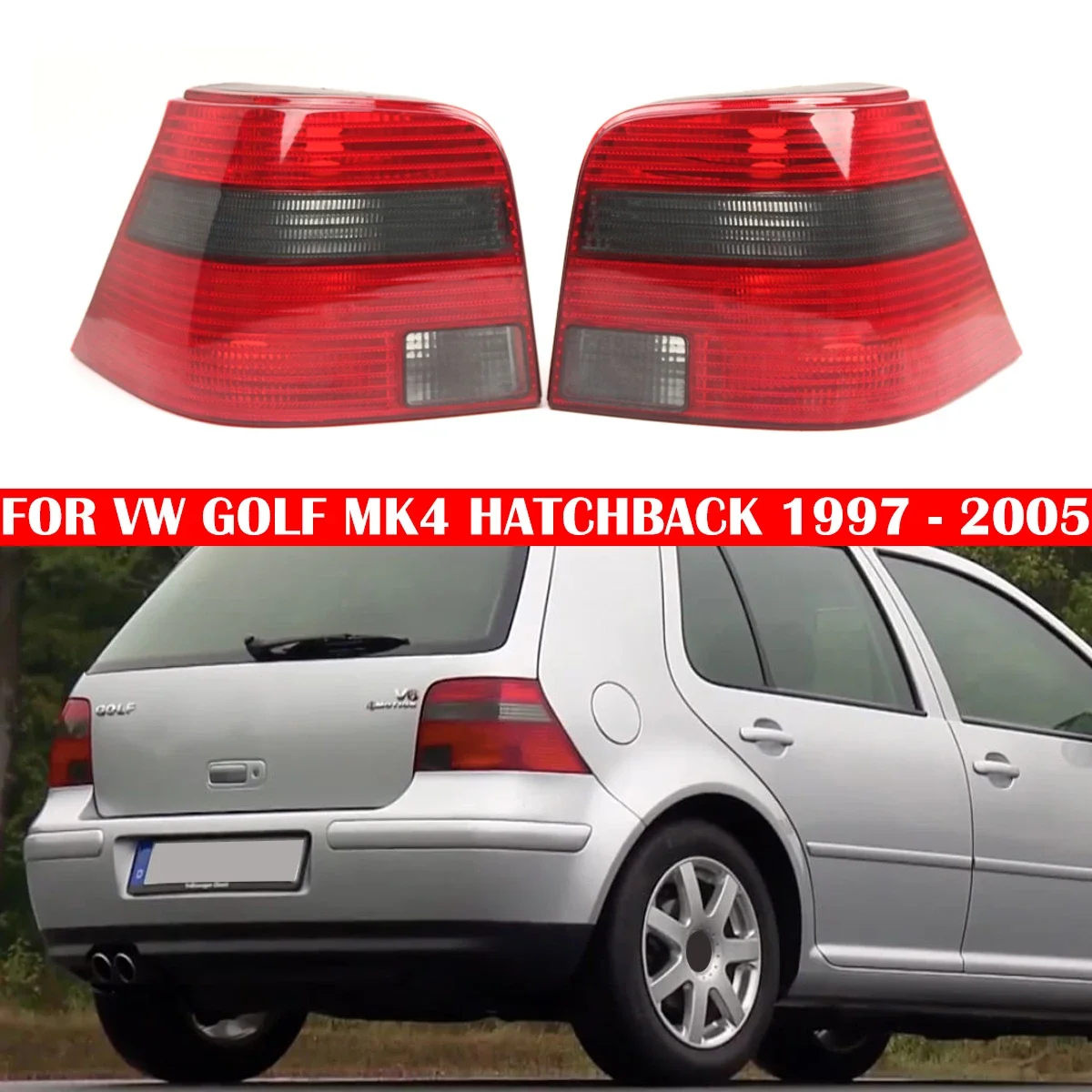 Car Rear Tail Brake Light Lamp 1J6945111S 1J6945095S 1J6945112S 1J6945096S For  VW GOLF MK4 HATCHBACK 1997-2005 Without Bulbs