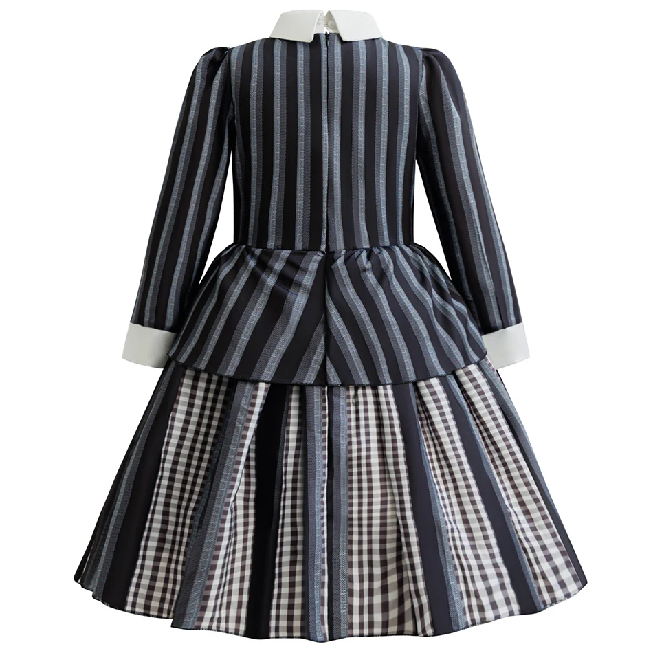 الأربعاء كرنفال الكرة ثوب اللباس Addams أزياء الهالوين للأطفال الأسرة تأثيري الملابس هدية الكريسماس فساتين الحفلات الفتيات